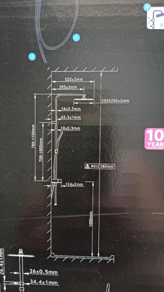 Colonna doccia Nera,senza rubinetto Sensea Studio