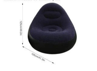Sillón hinchable con reposapiés