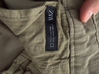 Pantaloni Chino Zara Uomo Kaki/Oliva Taglia 46