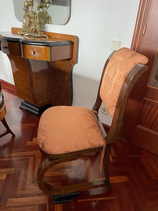 Mueble tocador Art Decó madera y espejo