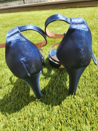 Sandali raso blu