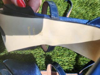 Sandali raso blu