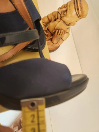 Sandali raso blu