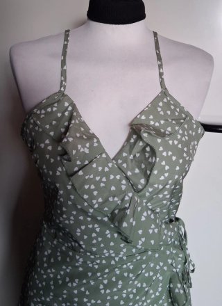 Vestito donna bretelle fantasia cuori