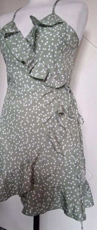 Vestito donna bretelle fantasia cuori