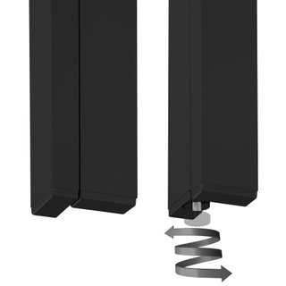 Mesa de jardín de aluminio y plástico 150 x 90 x 74.5 cm negro/negro