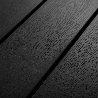 Mesa de jardín de aluminio y plástico 150 x 90 x 74.5 cm negro/negro