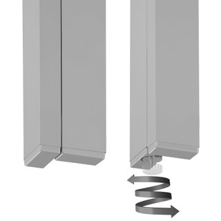 Mesa de jardín de aluminio y plástico 150 x 90 x 74.5 cm gris/plata