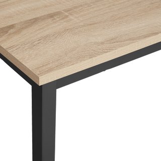 Escritorio estilo industrial estructura de acero 100 cm madera clara
