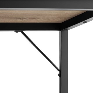 Escritorio estilo industrial estructura de acero 100 cm madera clara