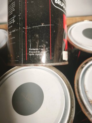 Caja 6 latas esmalte gris oscuro