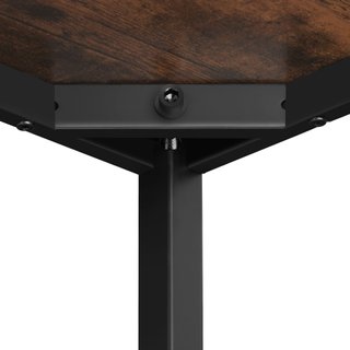Escritorio estilo industrial estructura de acero 120 cm madera oscura