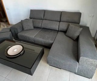 Sofá Chaise Longue Gris