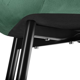 2 sillas de comedor acolchadas, aterciopeladas 48 x 59 x 82,5 cm verde