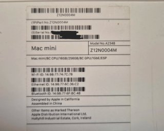 Mac mini M1 16GB RAM 256GB SSD