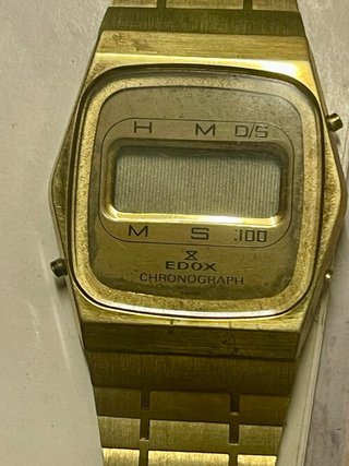 Orologio Digitale Edox Chronograph Dorato