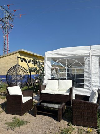 OFERTA!! Conjunto Muebles Jardín Ratán y Cristal
