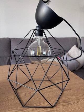 Lámpara de techo geométrica negra