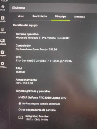 Portátil Gaming ASUS TUF i7 11800H 1Tb RTX 3060