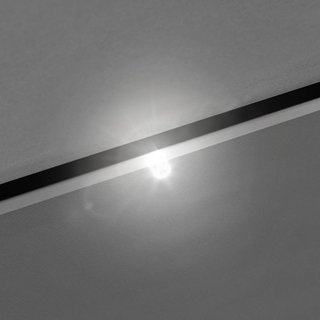 Parasol con luces solares LED y manivela 2,5 x 2,5 m, gris claro