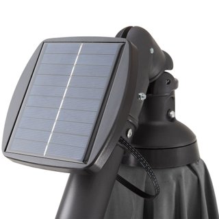 Parasol con luces solares LED y manivela 2,5 x 2,5 m, gris claro
