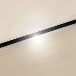 Parasol con luces solares LED y manivela 2,5 x 2,5 m, beige