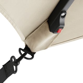 Parasol con luces solares LED y manivela 2,5 x 2,5 m, beige