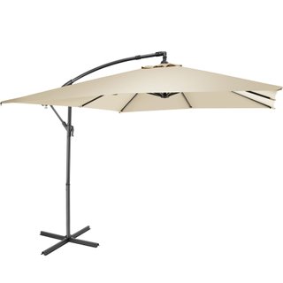 Parasol con manivela 2,5 x 2,5 m, beige