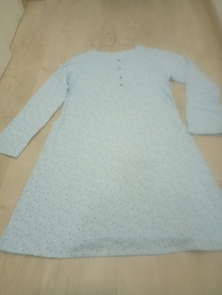 Camisón azul de manga larga