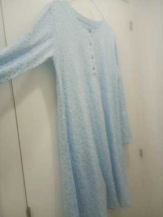 Camisón azul de manga larga