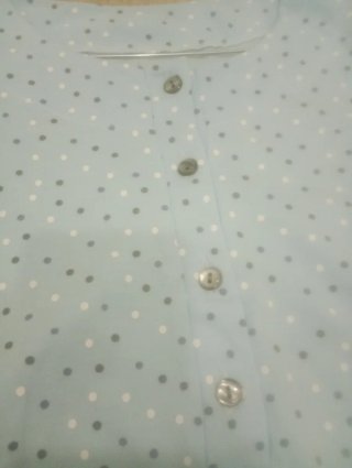 Camisón azul de manga larga