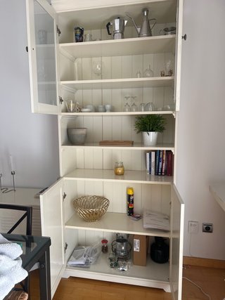 Armario Vitrina Cristal y Madera
