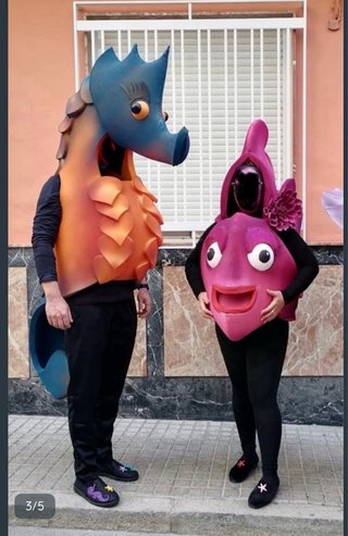 Disfraz de pez y caballito de mar