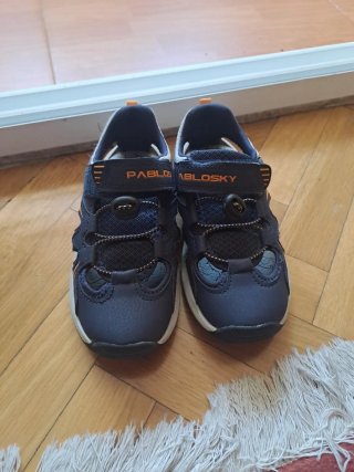Sandalias Pablosky niño azul y naranja/talla32