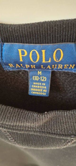 Felpa Polo Ralph Lauren Junior 10-12 anni Nera
