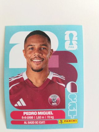Cromo Pedro Miguel Qatar 2026 Panini
