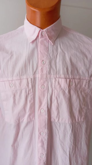 Camisa vintage de hombre color rosa. Nueva