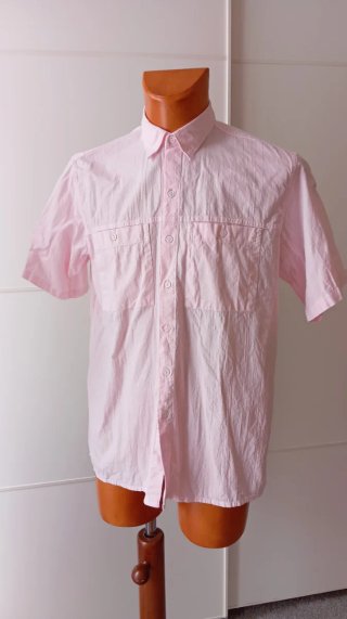Camisa vintage de hombre color rosa. Nueva