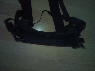 Riñonera táctica negra con velcro
