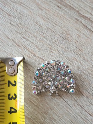 Broche Vintage Pavo Real Pedrería Brillante