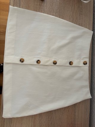 Falda Zara Blanca Talla S