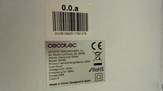 Climatizador Cecotec Blanco y Azul