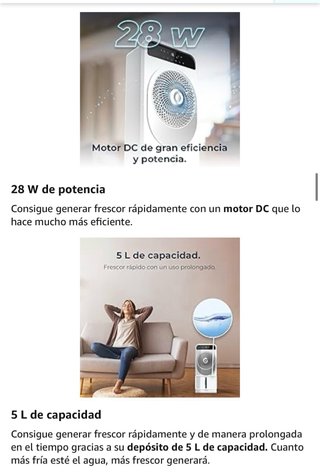 Climatizador Cecotec Blanco y Azul