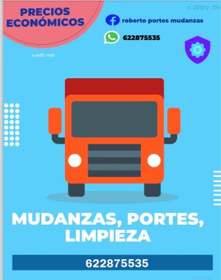 Portes ,mudanzas, limpieza de trasteros, locales..