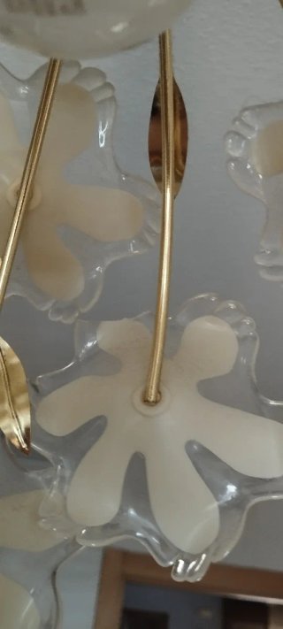 Lámpara colgante metal y metacrilato