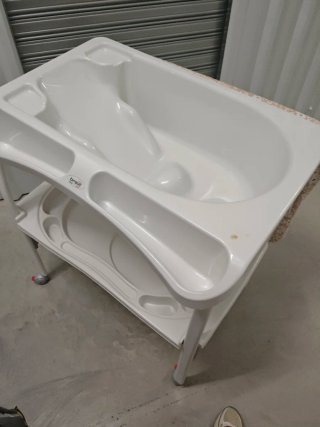 Bañera para bebé con cambiador
