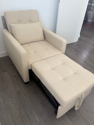 Sillón extensible y reclinable beige