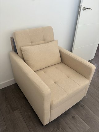 Sillón extensible y reclinable beige