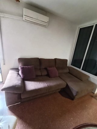 Sofá modular marrón tela