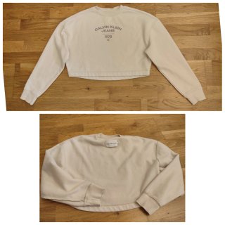 Felpa Calvin Klein corta beige tg M